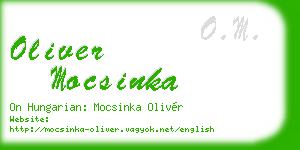 oliver mocsinka business card
